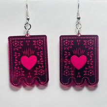 Load image into Gallery viewer, Papel Picado Valentine Earrings
