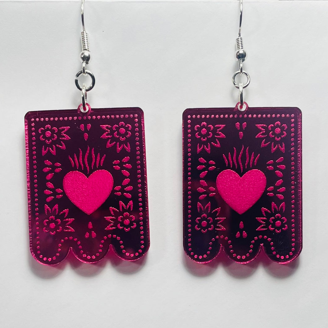 Papel Picado Valentine Earrings